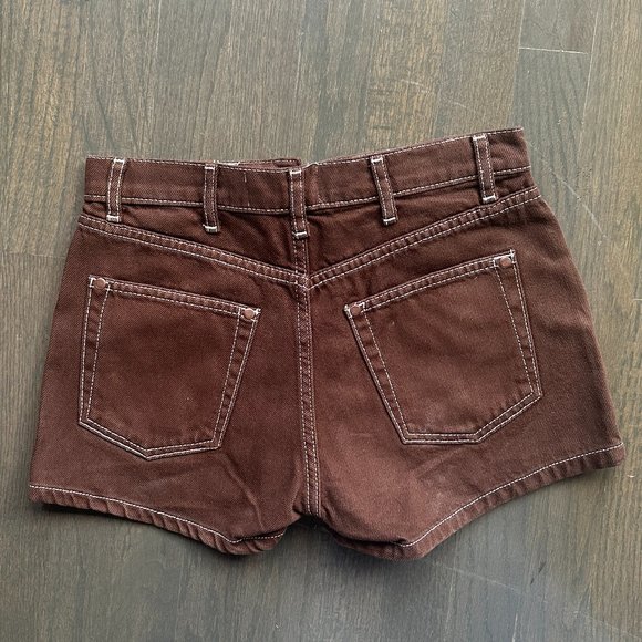 Reformation Brown Cowboy High Rise Jean Shorts - Size 24 and 26 - Picture 2 of 2